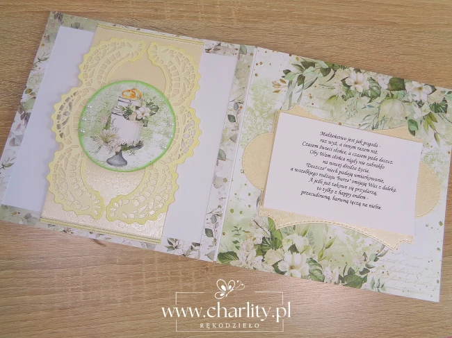 Elegancka kartka na ślub personalizowana