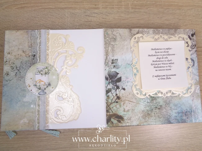 Personalizowane życzenia ślubne w ramce
