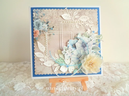 Kartka handmade na urodziny i rocznicę - Kwiatowe Westchnienie
