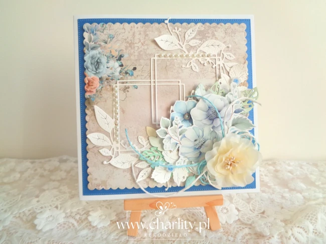 Kartka handmade na urodziny i rocznicę - Kwiatowe Westchnienie