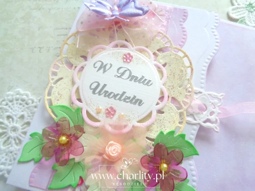 Scrapbookingowy album handmade dla dziewczynki