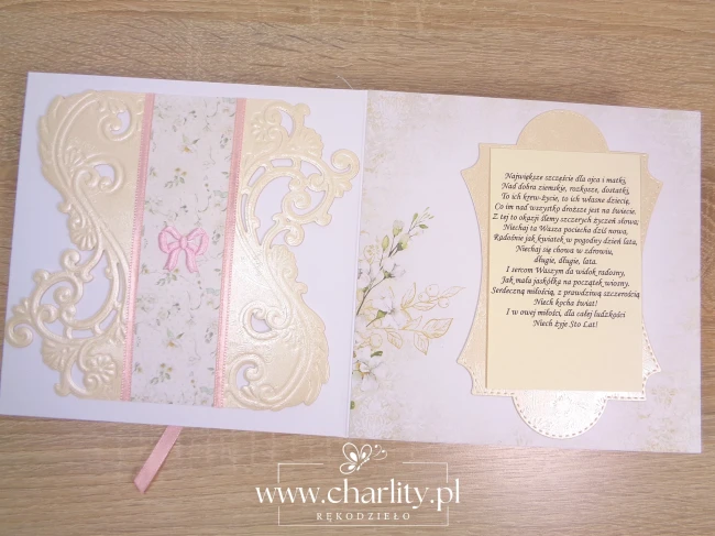 Personalizowana kartka na Chrzciny dla dziewczynki z życzeniami