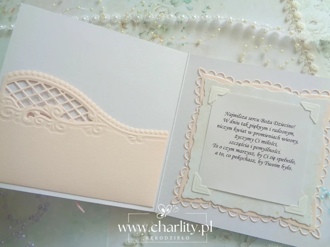 Personalizowana kartka na Chrzest Święty dziewczynki
