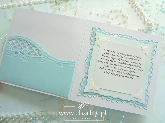 Personalizowana kartka na Chrzest Święty chłopca